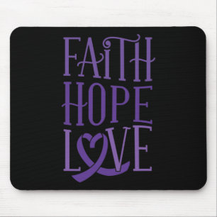 Tapis De Souris Faith Hope Love - Fibromyalgie Sensibilisation P