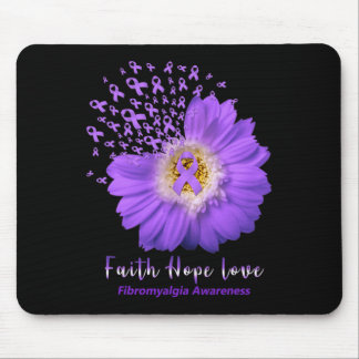Tapis De Souris Faith Hope Love Fibromyalgie Sensibilisation Ribb 