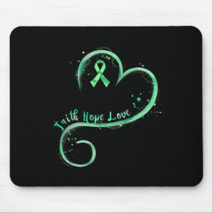 Tapis De Souris Faith Hope Love Green Ribbon Mental Health Award