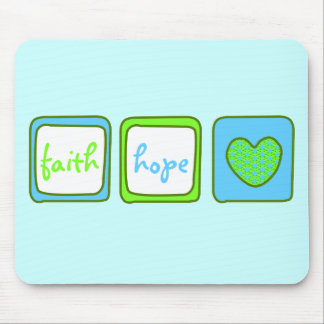 Tapis De Souris Faith Hope Love Heart 1 Corinthiens 13:13