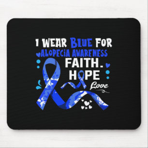 Tapis De Souris Faith Hope Love Je Porte Du Bleu Pour La Sensibili