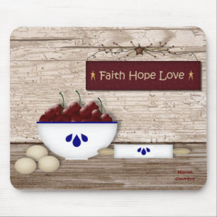 Tapis De Souris Faith Hope Love Mousepad