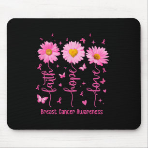 Tapis De Souris Faith Hope Love Pink Ribbon Cancer du sein Prix