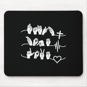 Tapis De Souris Faith Hope Love - Religion chrétienne Heartbeat Cr