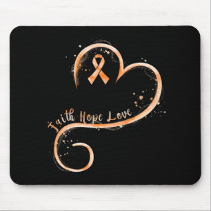 Tapis De Souris Faith Love Hope Courage  Aml Leukemia Awareness 