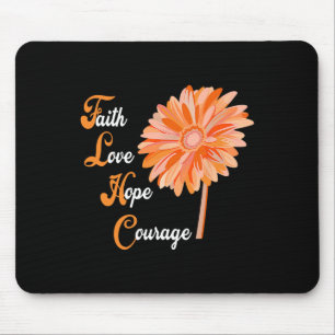 Tapis De Souris Faith Love Hope Courage Aml Leukemia Sensibilisati