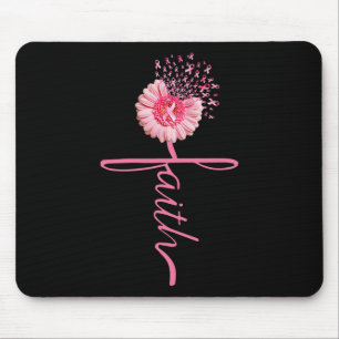Tapis De Souris Faith Sunflower rose Ruban Prix du cancer du sein