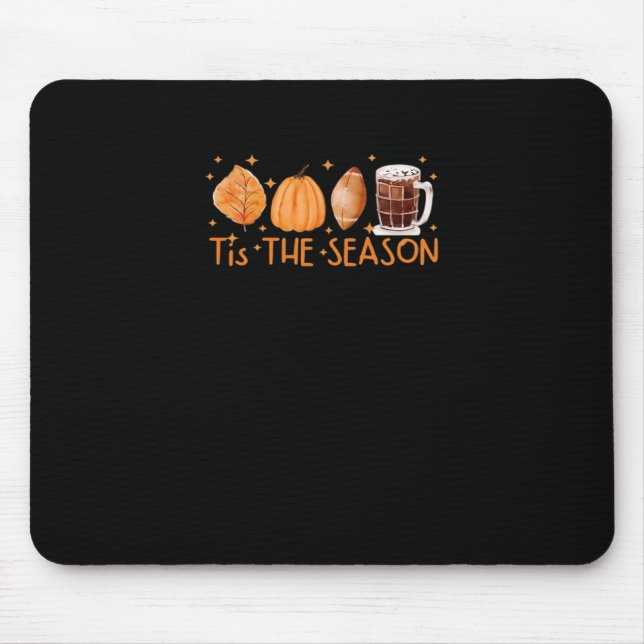 Tapis De Souris Fall Coffee Cute Lover Halloween Citrouille Latte  (Devant)