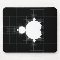Fameux ensemble Fractal Mandelbrot blanc sur noir