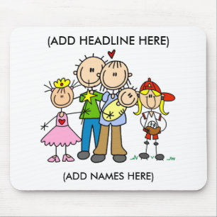 Tapis De Souris Famille customisée une Mousepad de bâton