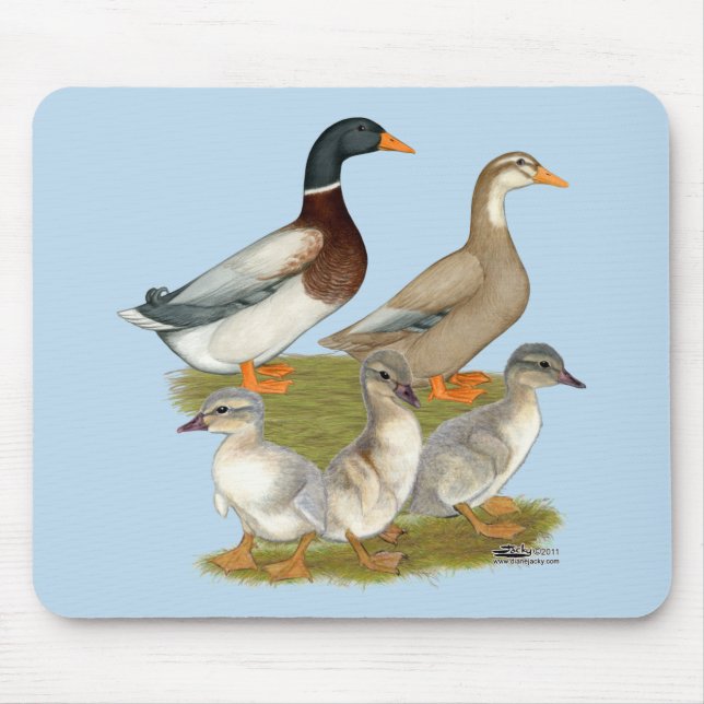 Tapis De Souris Famille de canards de Saxe (Devant)
