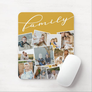 Tapis De Souris Famille De Collages De Photos De Mustard