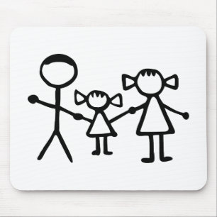 Tapis De Souris Famille de Stickman