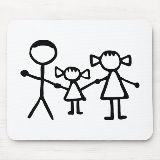 Tapis De Souris Famille de Stickman
