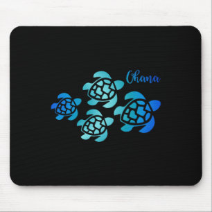 Tapis De Souris Famille de tortues de mer d'Ohana Hawaii Vacances 