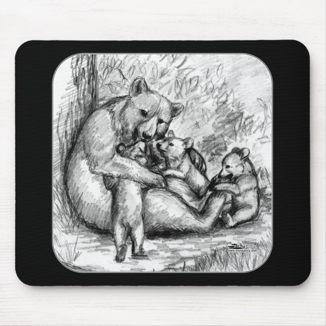 Tapis De Souris Famille d'ours (Devant)