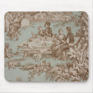 Tapis De Souris Famille française vintage de pays recueillant