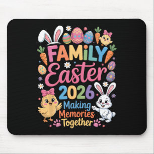Tapis De Souris Famille Heureuse Pâques 2026 Création de Souvenirs