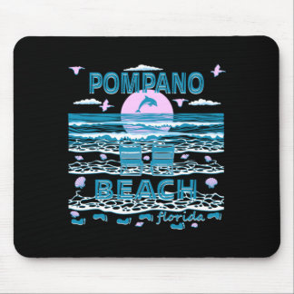 Tapis De Souris Famille mignonne amoureuse des dauphins Pompano Be