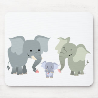 Tapis De Souris Famille mignonne Mousepad d'éléphant de bande