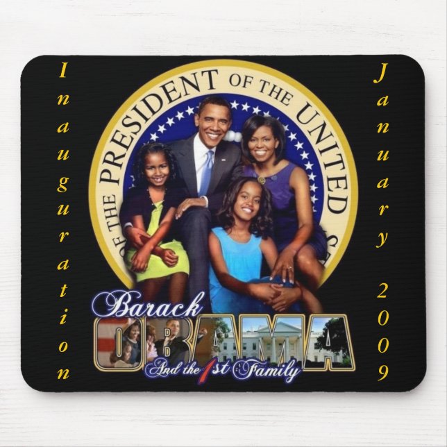 Tapis De Souris Famille-Mousepad d'OBAMA-1ST (Devant)