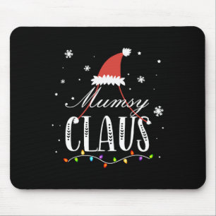 Tapis De Souris Famille Mumsy Claus Correspondant Santa Chapeau No