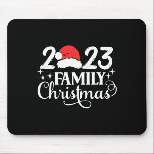 Tapis De Souris Famille Noël 2023 Équipage correspondant Père Noël