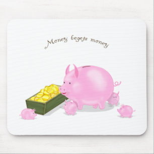 Tapis De Souris Famille Piggy Bank