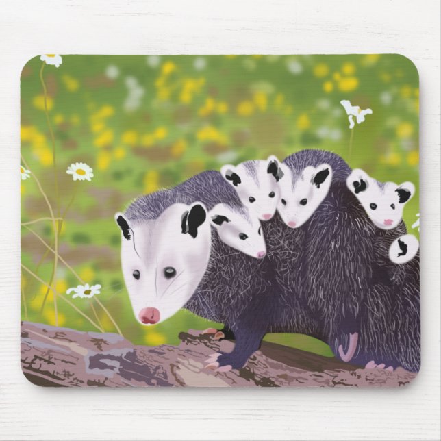 Tapis De Souris Famille Possum (Devant)