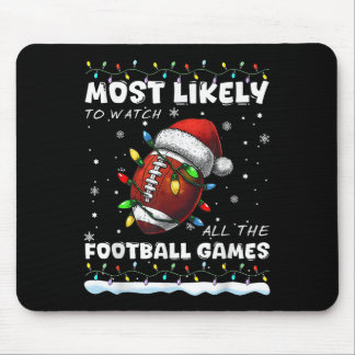 Tapis De Souris Famille qui regarde probablement tous les matchs d