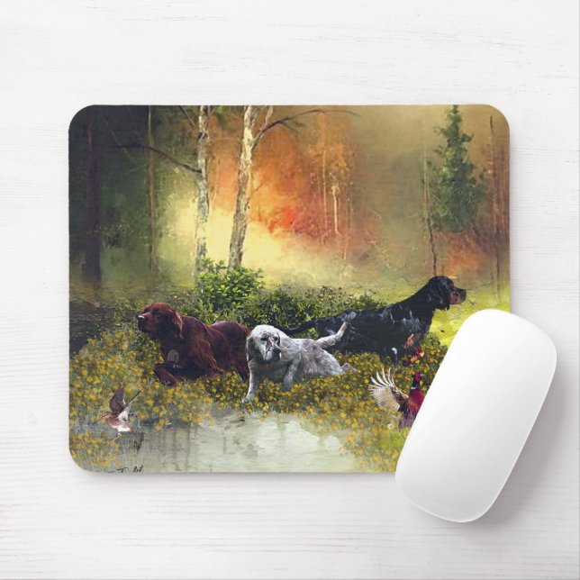Tapis De Souris Famille Setters (Avec souris)