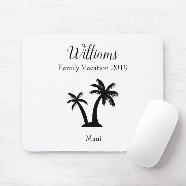 Tapis De Souris Famille Tropical Vacances Palm Tree Keepsaké (Avec souris)
