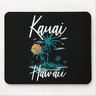 Tapis De Souris Famille Vacances Retro Sunset Hawaii Kauai