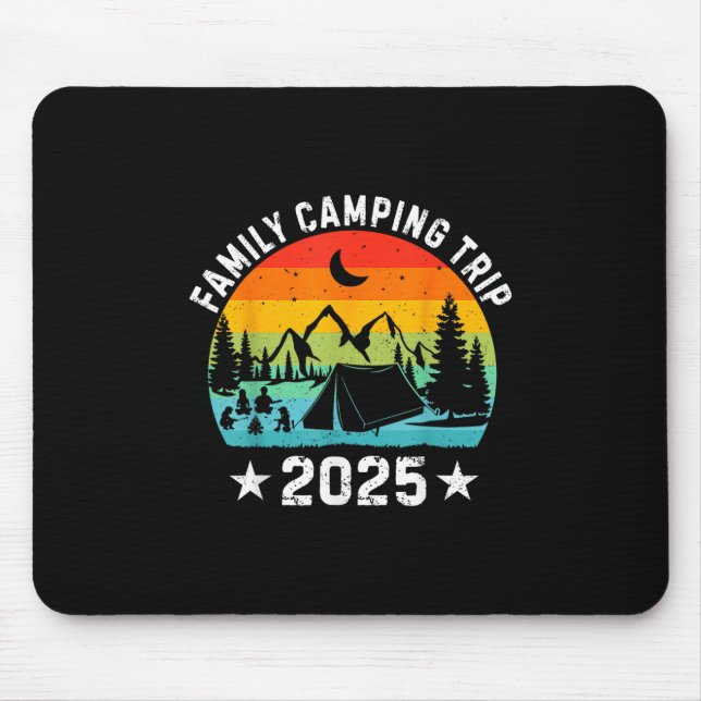 Tapis De Souris Family Camping Trip 2025 Matching Crew Summer Vaca (Devant)