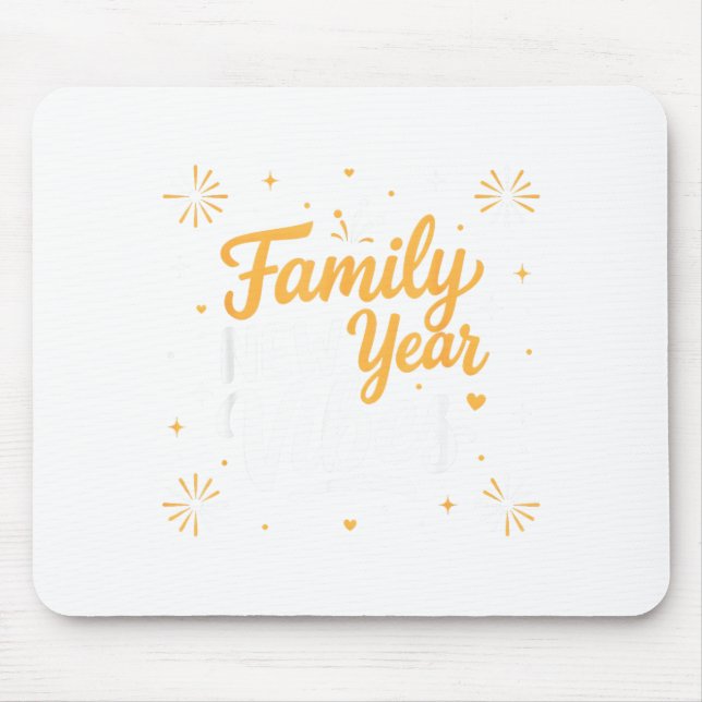 Tapis De Souris Family New Year 2026 Matching Party Crew  (Devant)