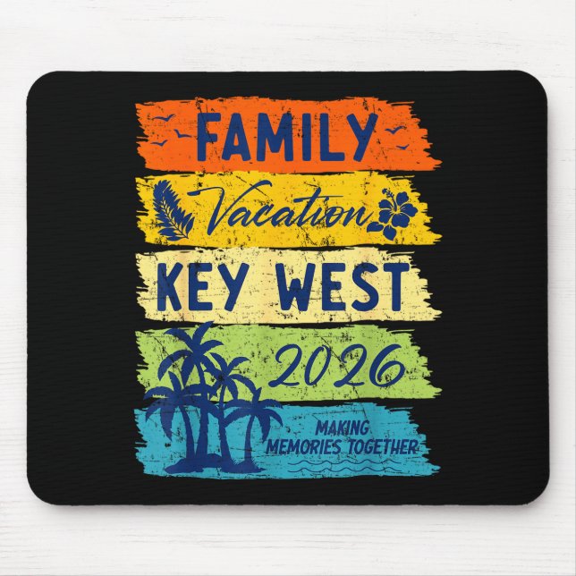 Tapis De Souris Family Vacation 2026 Key West Matching Summer Vaca (Devant)