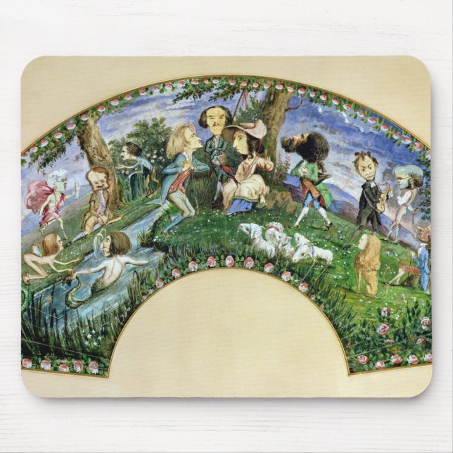 Tapis De Souris Fan dépeignant George Sand et ses amis (Devant)