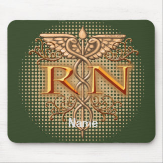 Tapis De Souris Fancy Cuivre Caduceus RN Nurse