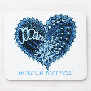 Tapis De Souris Fancy Heart Fire Doodle