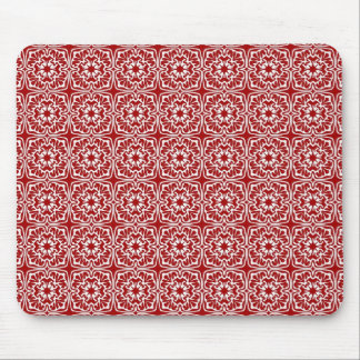 Tapis De Souris Fancy Red Holiday Damask Modèle