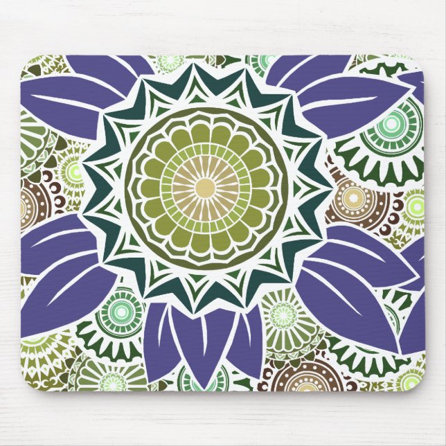 Tapis De Souris Fandango de Deco en vert et raisin (Devant)
