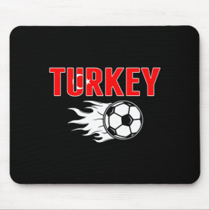 Tapis De Souris Fans de foot turcs fiers maillot drapeau turc foot