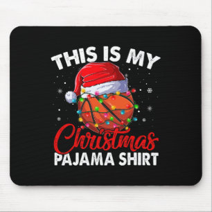 Tapis De Souris Fantaisie Basketball lumières Noël Noël Chapeau No