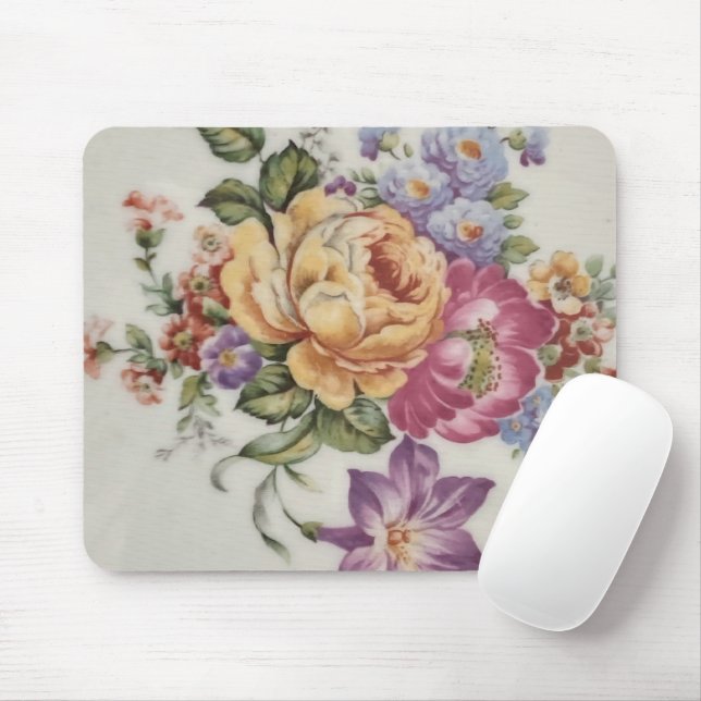 Tapis De Souris Fantasie Florale  (Avec souris)