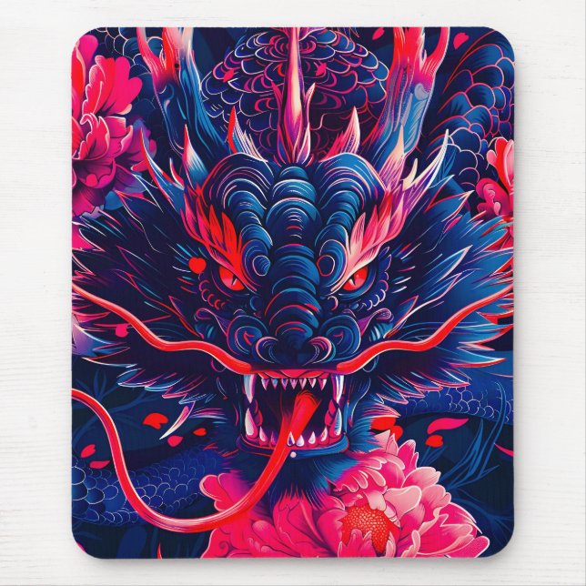 Tapis De Souris Fantastique Fleur Fury Dragon (Devant)