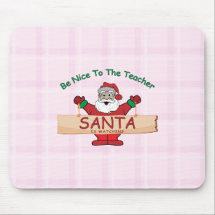 Tapis De Souris Fantastique Noël Enseignant - Père Noël regarde