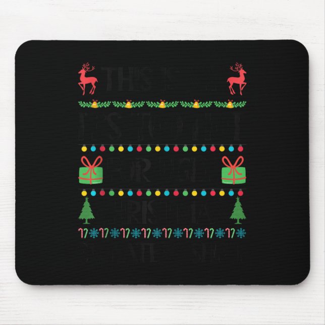 Tapis De Souris Fantastique Noël Trop chaud Gros Chandail de Noël  (Devant)