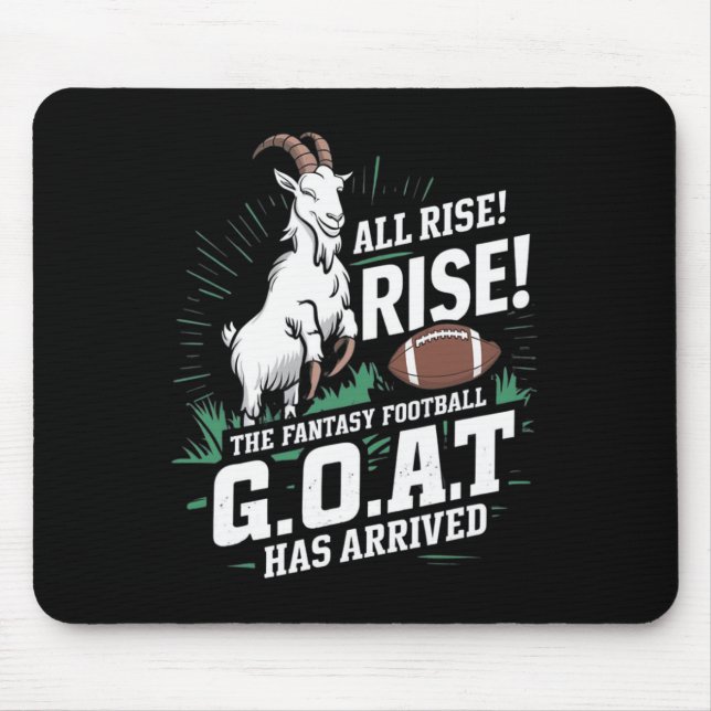Tapis De Souris Fantasy Football Goat Shirt League Champion Champ  (Devant)