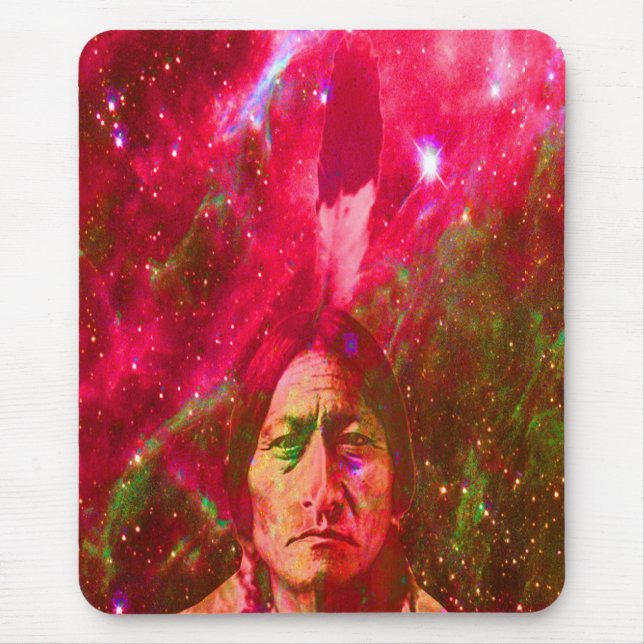 Tapis De Souris Fantôme amérindien de Sitting Bull (Devant)