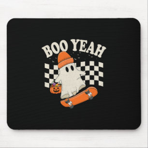 Tapis De Souris Fantôme de skateboard Boo Yeah drôle d'Halloween